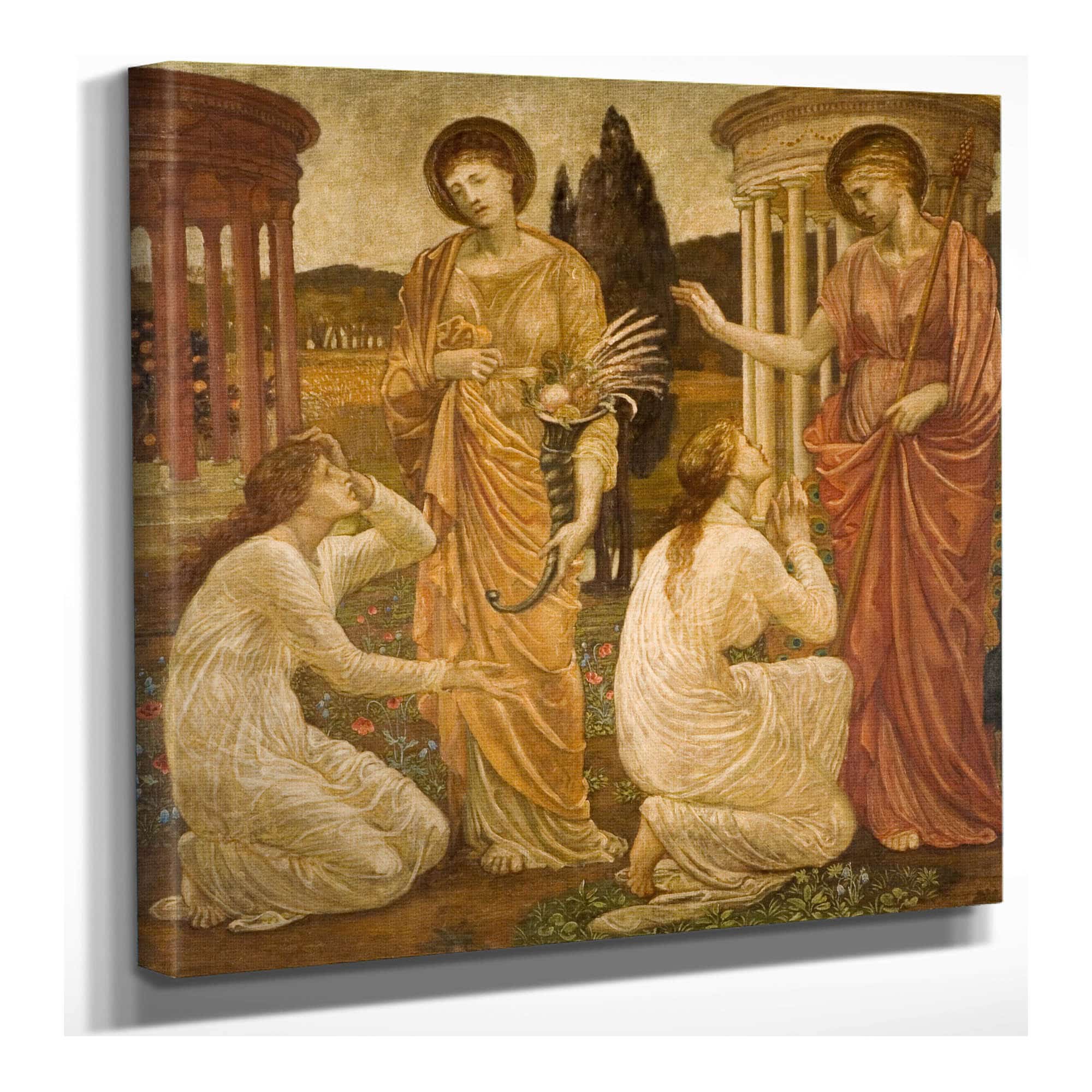 Psyche At The Shrines Of Juno And Ceres by Sir Edward Coley Burne Jones
