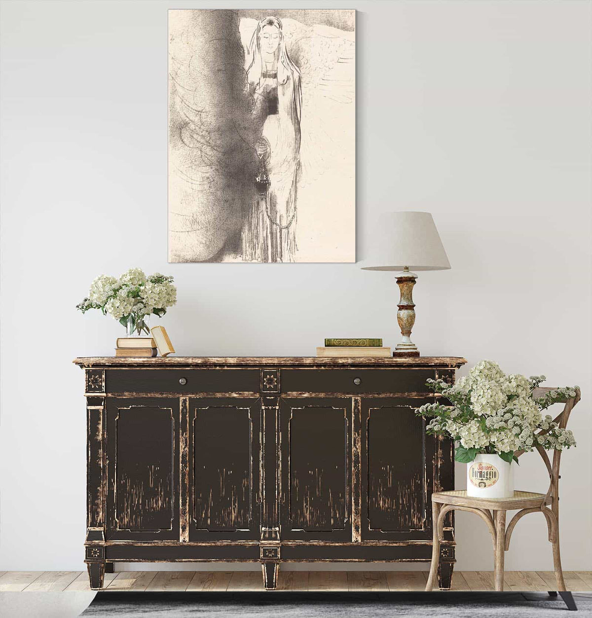 Puis Lange Prit Lencensoir And The Angel Took The Censer by Odilon Redon