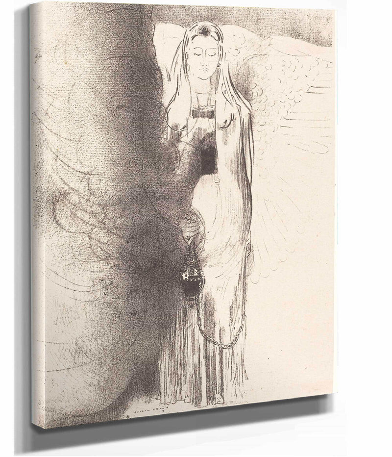Puis Lange Prit Lencensoir And The Angel Took The Censer by Odilon Redon