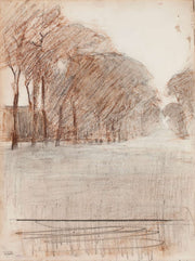 Puistomaisema Luonnos by Magnus Enckell