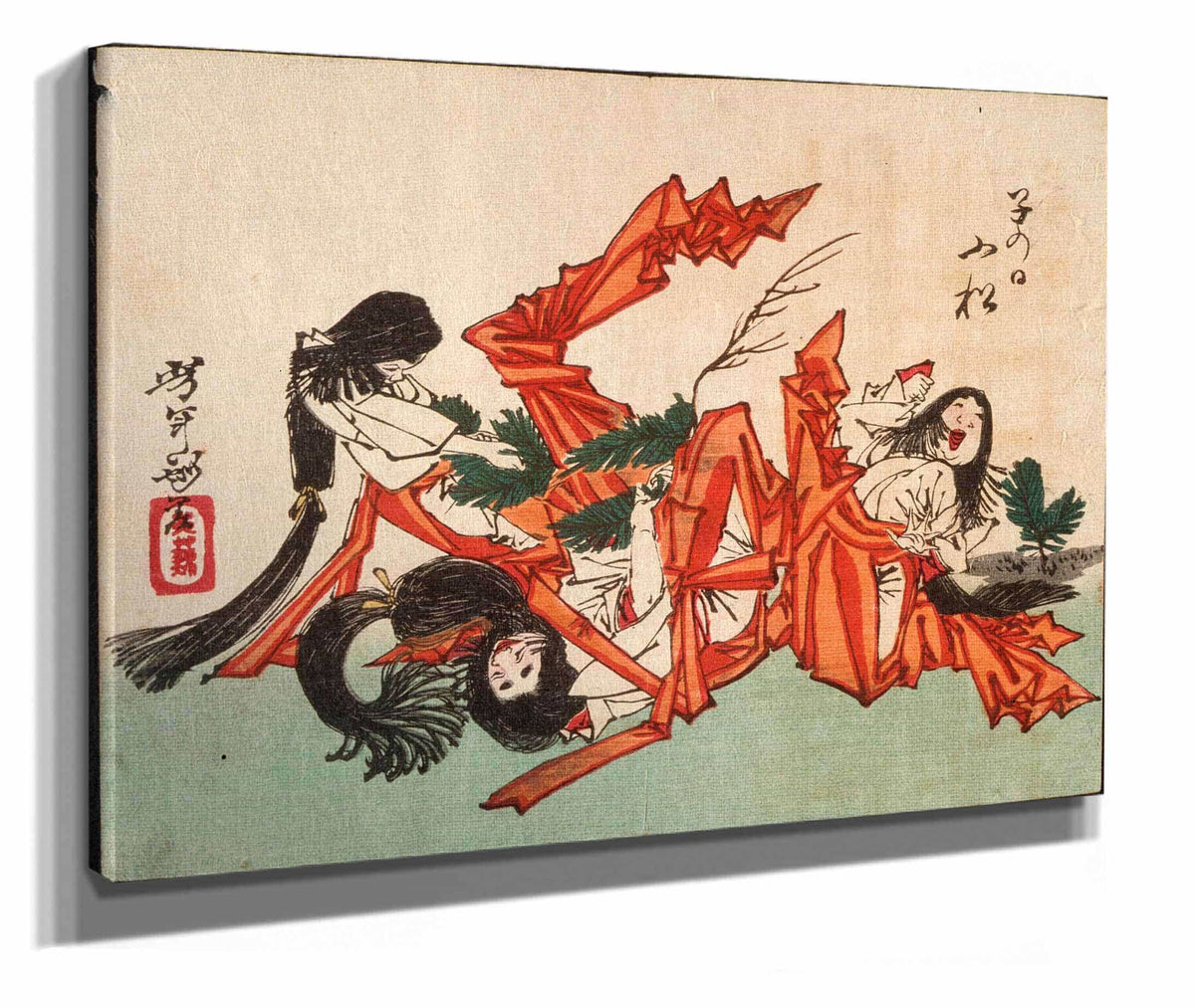 Pulling Pine Shoots On The Day Of The Rat by Tsukioka Yoshitoshi