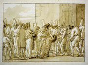 Punchinellas Father Brings Home His Bride by Giovanni Domenico Tiepolo