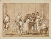 Punchinello As A Dressmaker by Giovanni Domenico Tiepolo