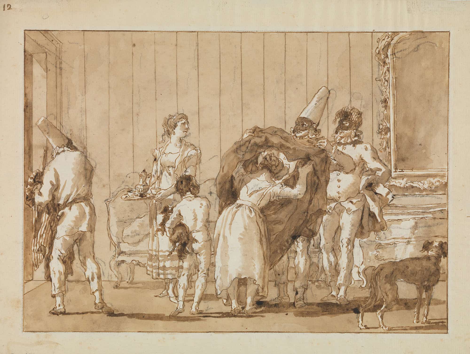 Punchinello As A Dressmaker by Giovanni Domenico Tiepolo