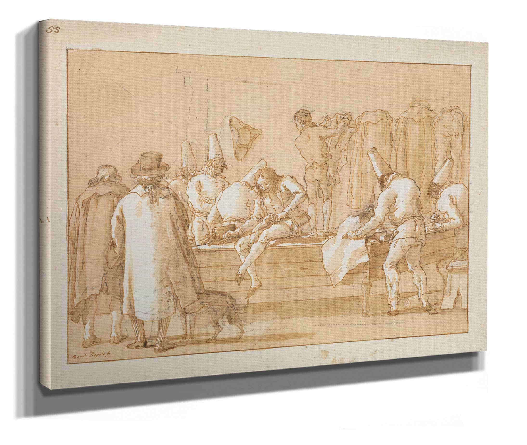 Punchinello As Tailors Assistant Late Th Early Th Century by Giovanni Domenico Tiepolo