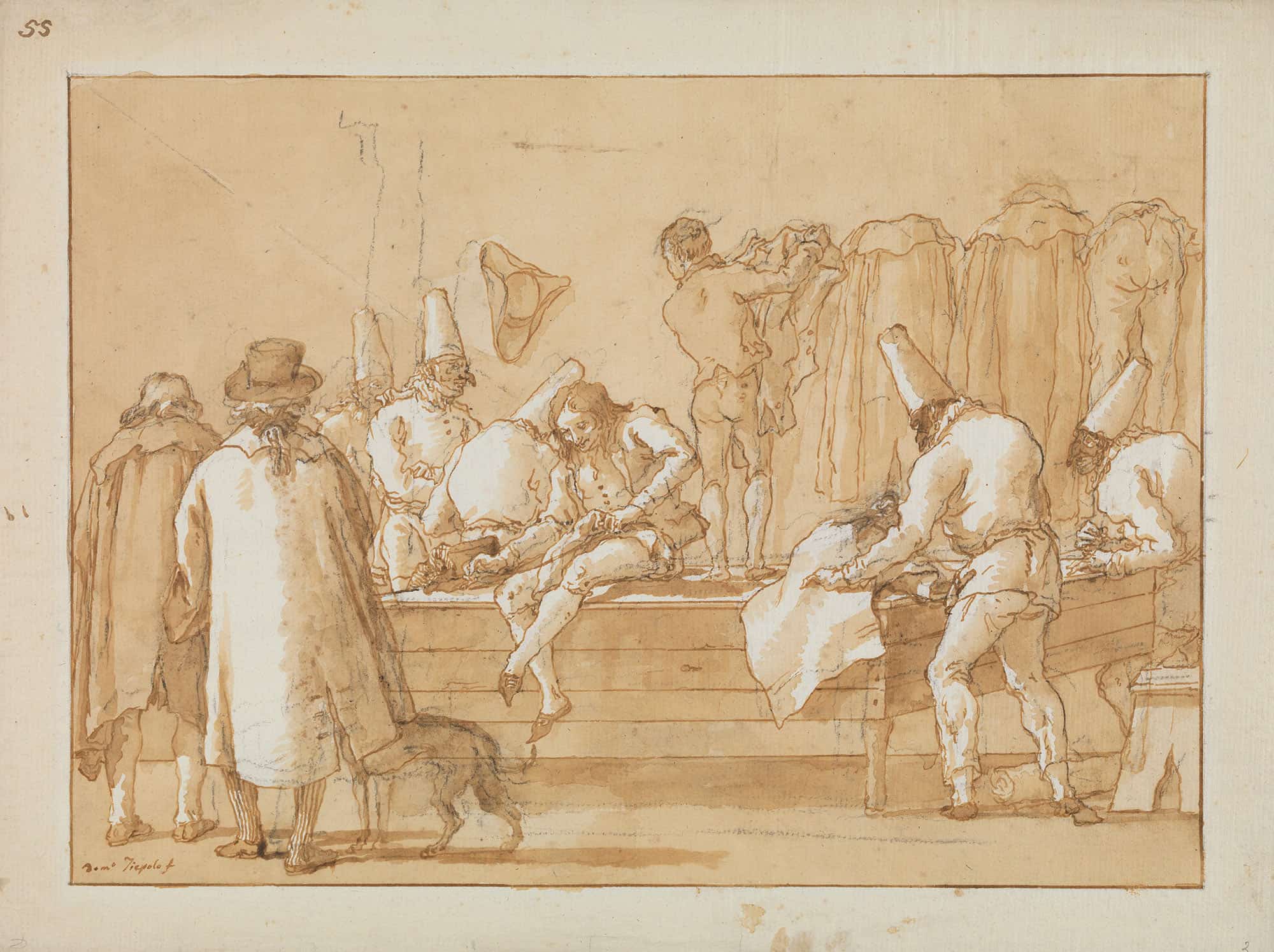 Punchinello As Tailors Assistant Late Th Early Th Century by Giovanni Domenico Tiepolo