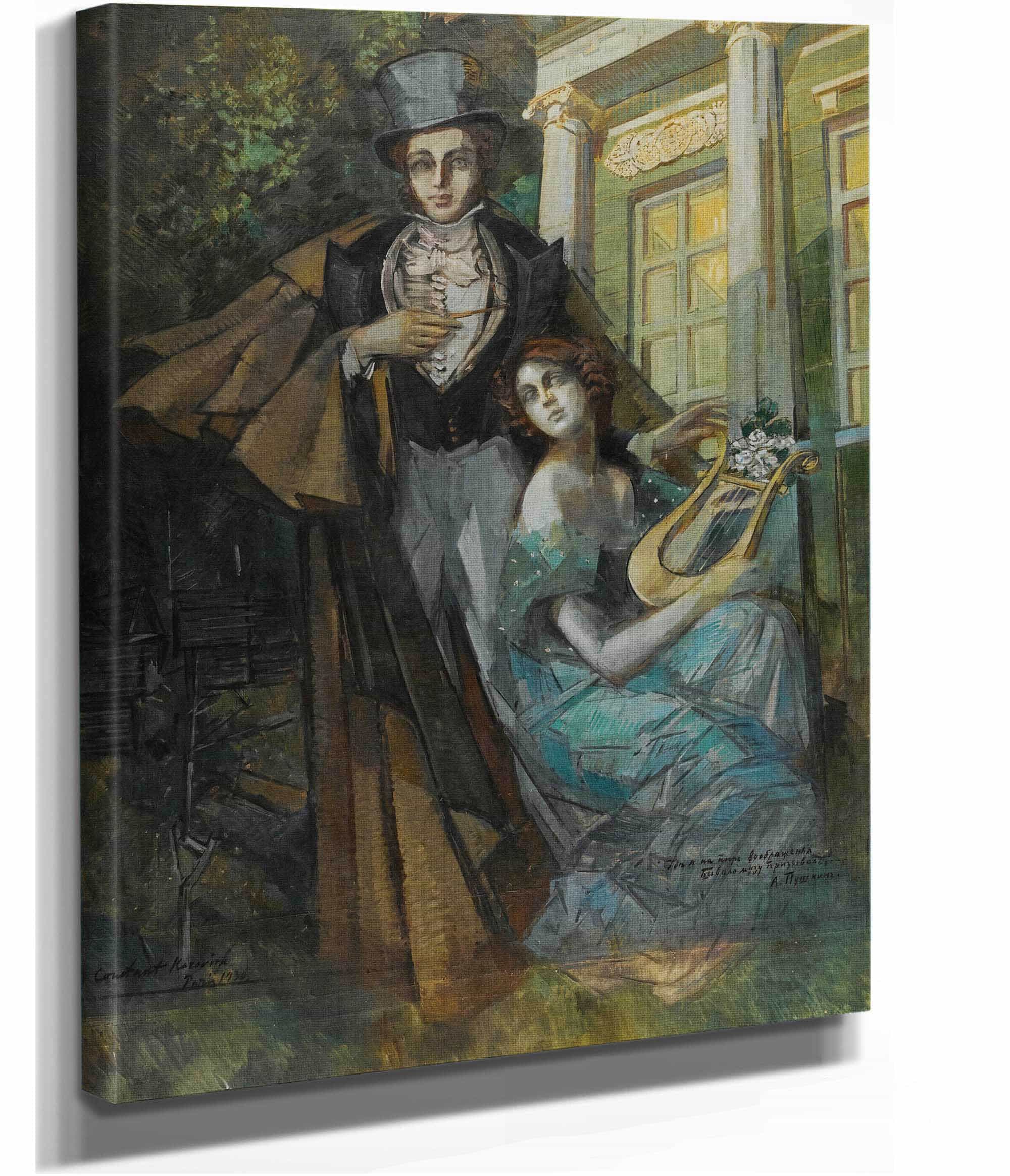 Pushkin And The Muse by Konstantin Alexeevich Korovin