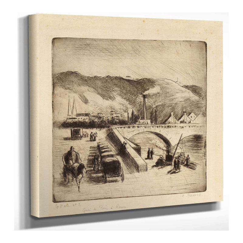 Quai De Paris A Rouen by Camille Pissarro