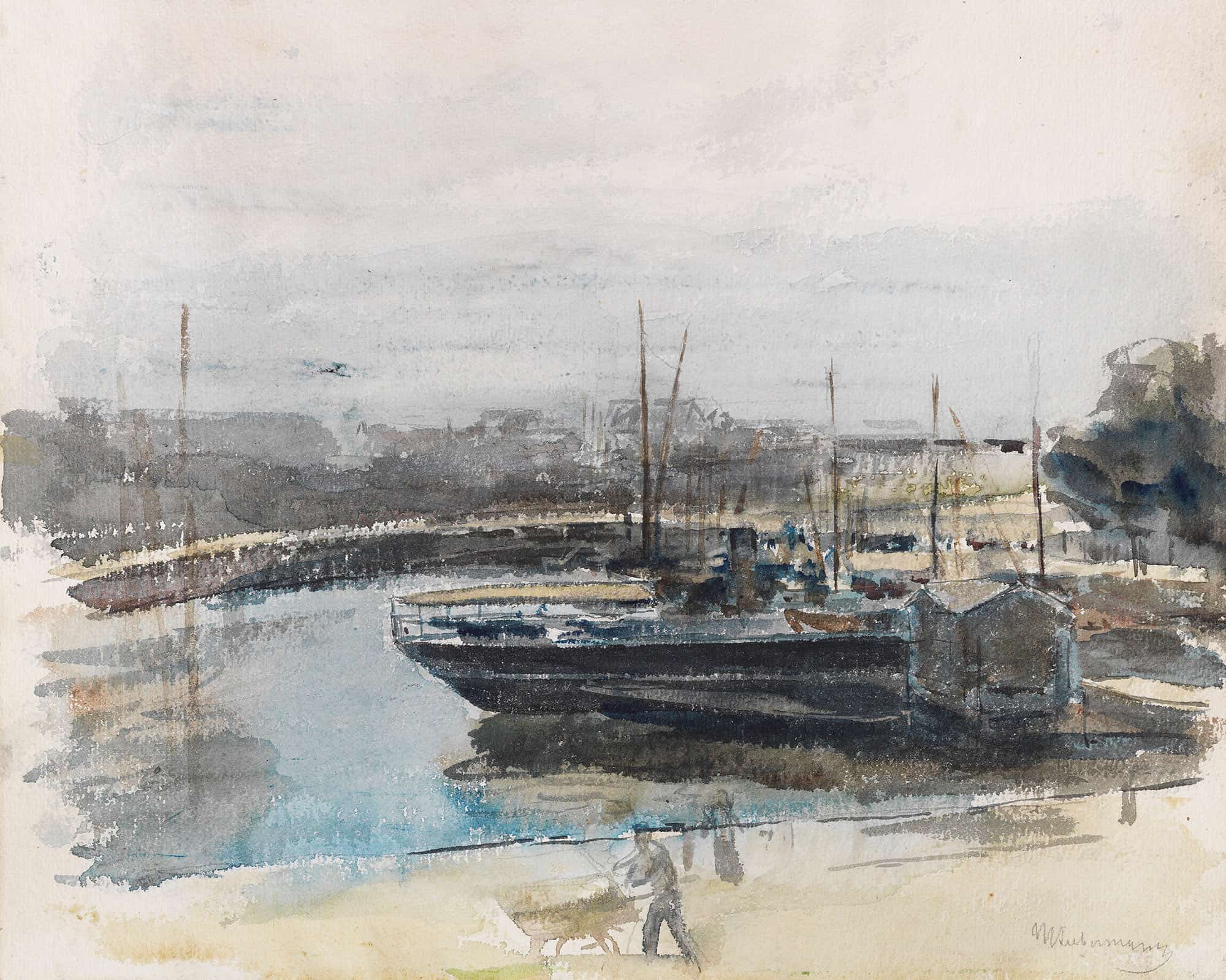 Quai In Hamburg by Max Liebermann