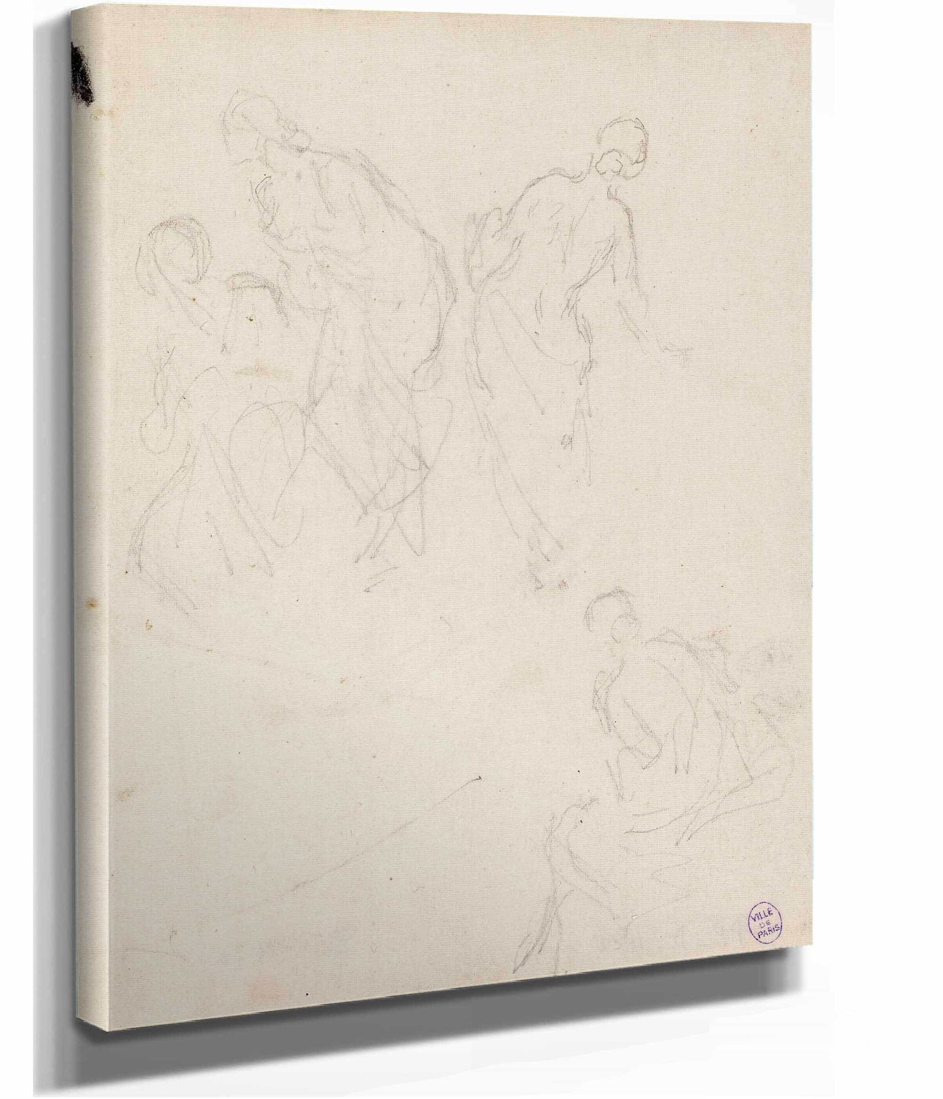 Quatre Esquisses De Femmes Drapees by Narcisse Virgile Diaz De La Pena