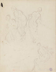 Quatre Esquisses De Femmes Drapees by Narcisse Virgile Diaz De La Pena