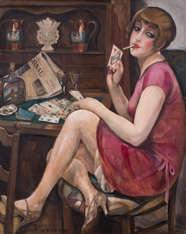 Queen Of Hearts Portrait Of Lili by Gerda Wegener
