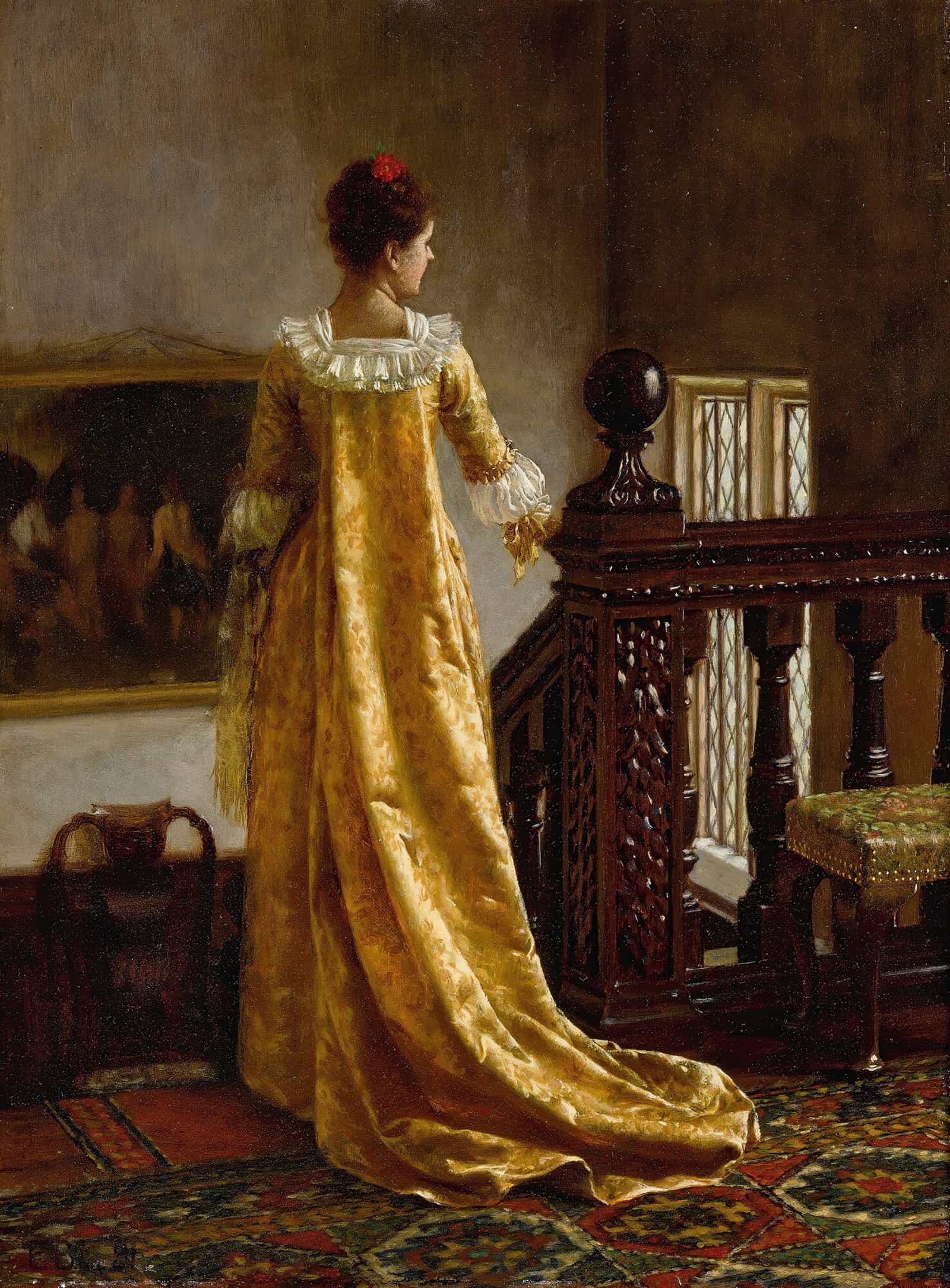Qui Maime Me Suit Who Loves Me Follows Me by Edmund Blair Leighton