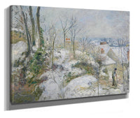 Rabbit Warren At Pontoise Snow by Camille Pissarro