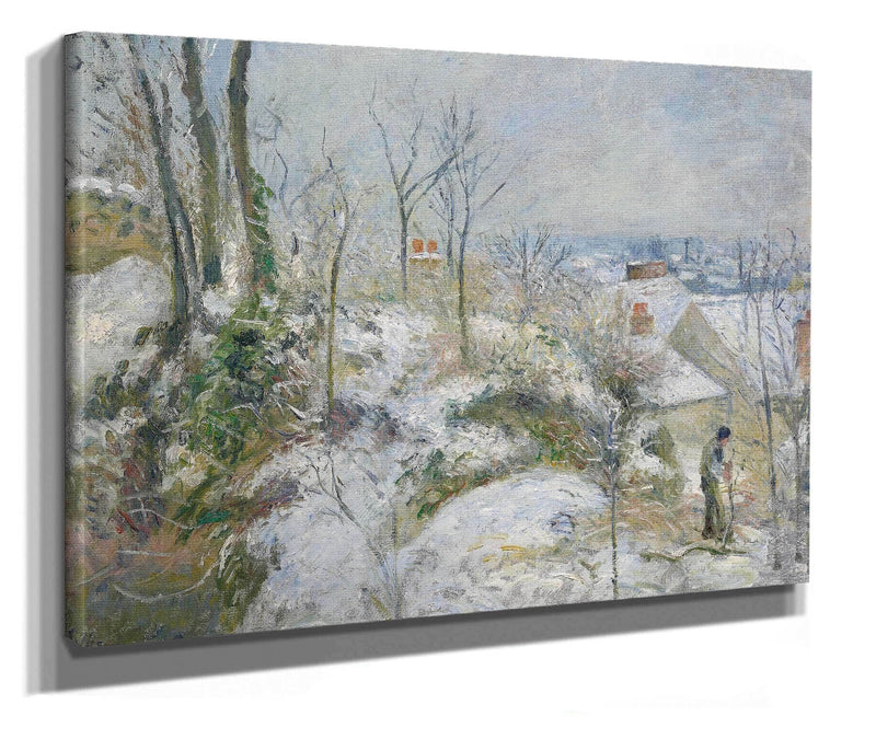 Rabbit Warren At Pontoise Snow by Camille Pissarro