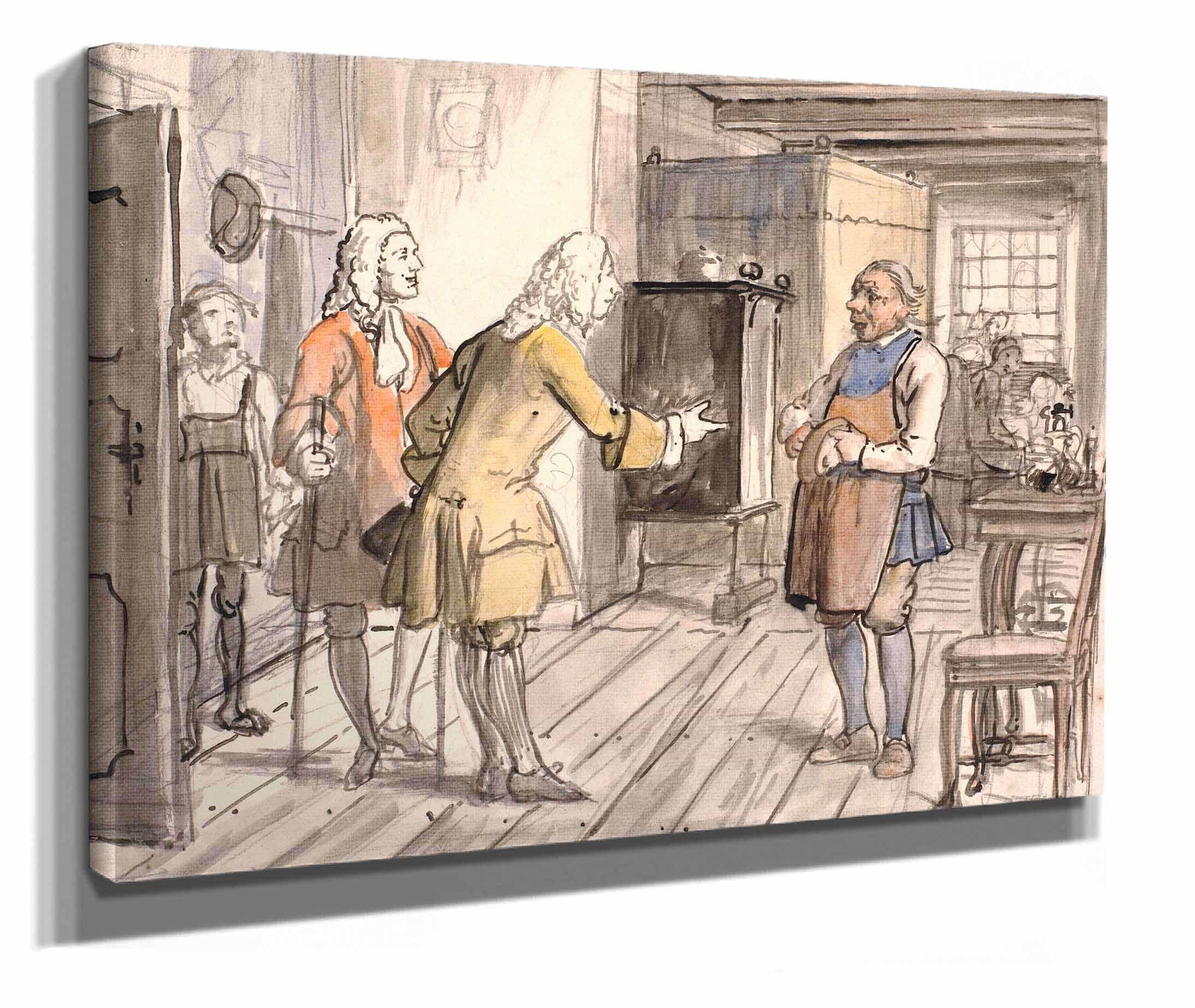 Radsherrernes Lykonsknings Visit Den Politiske Kandestober by Wilhelm Marstrand