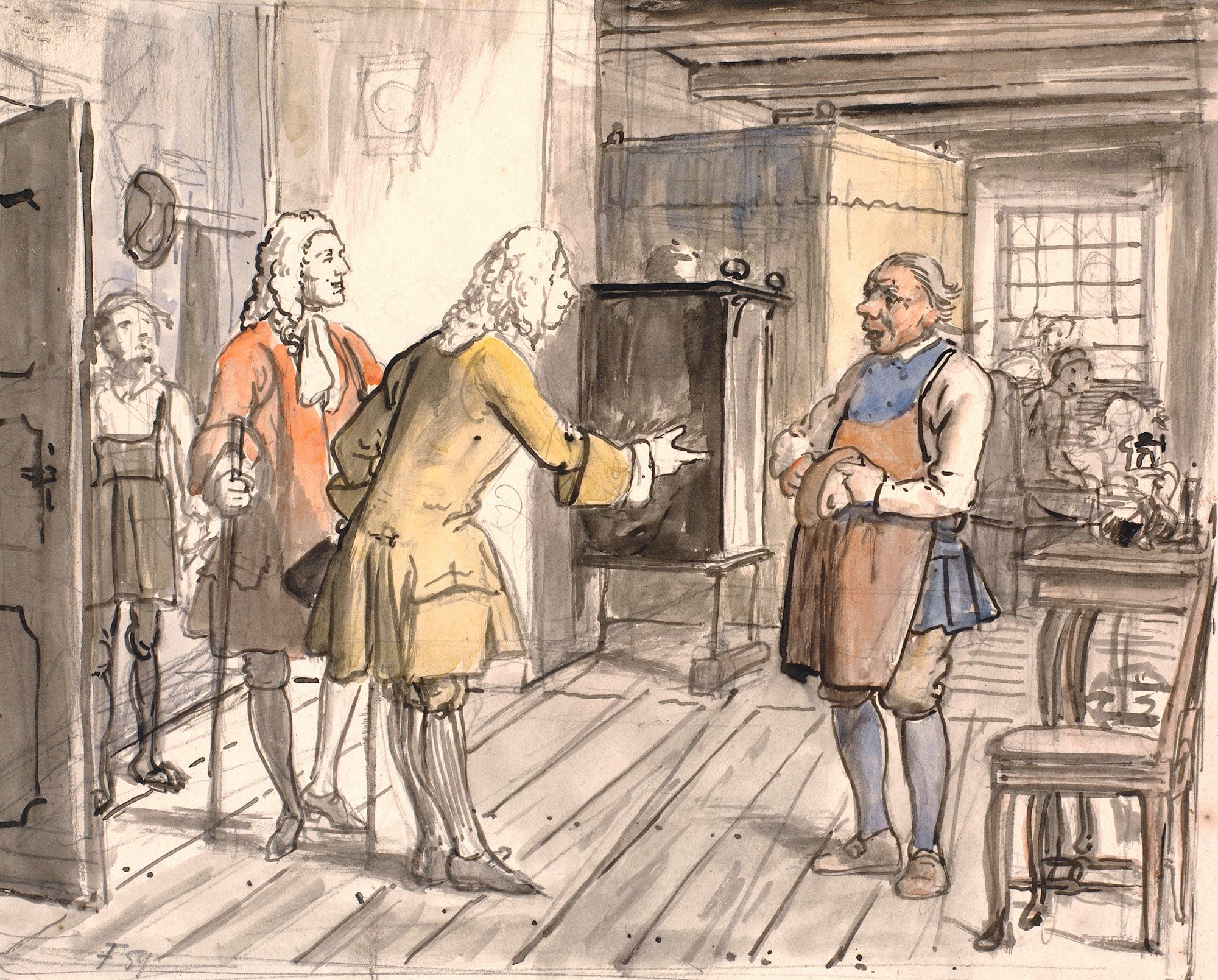 Radsherrernes Lykonsknings Visit Den Politiske Kandestober by Wilhelm Marstrand