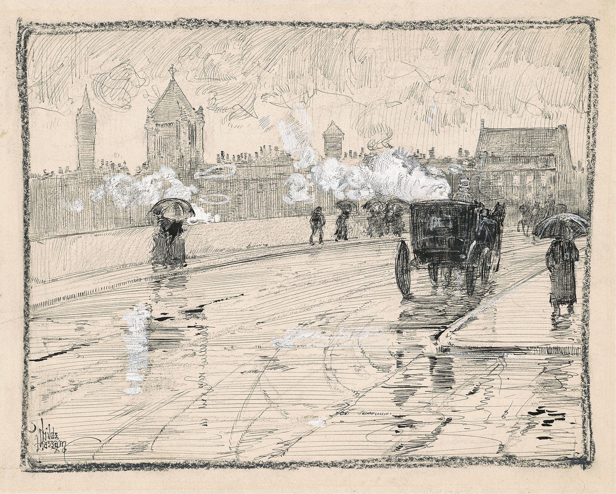 Rainy Day Boston by Childe Hassam