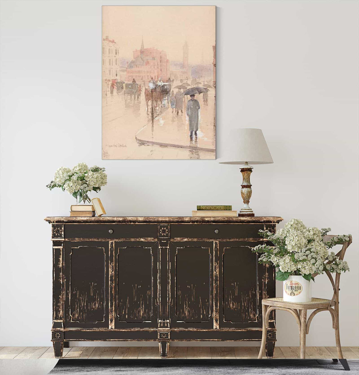 Rainy Day Columbus Avenue Boston by Childe Hassam