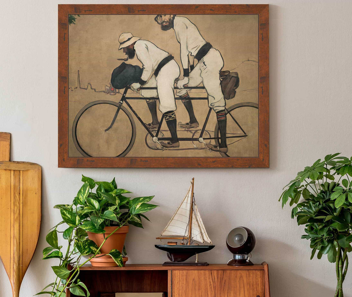 Ramon Casas And Pere Romeu On A Tandem by Ramon Casas