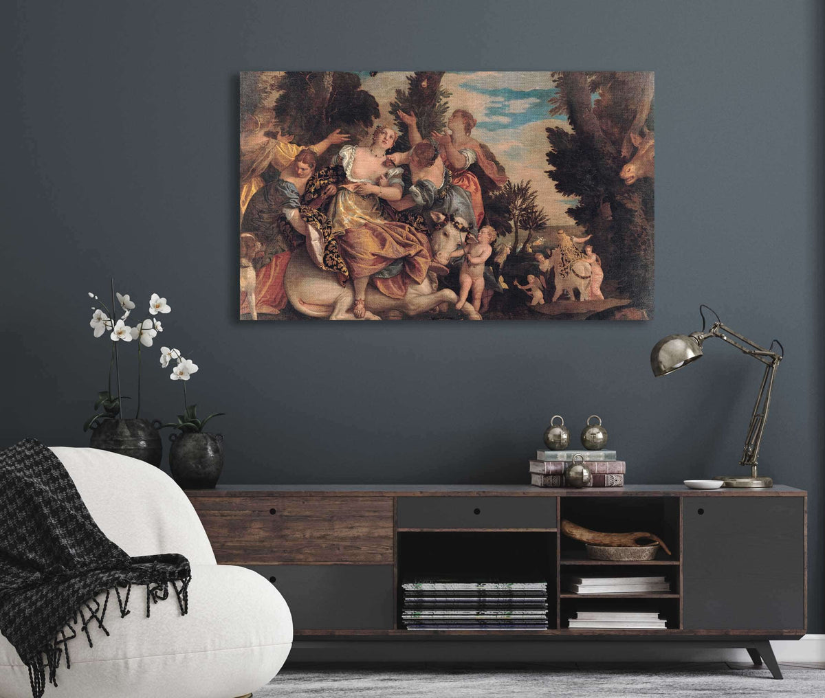 Rape Of Europa Between And by Paolo Veronese