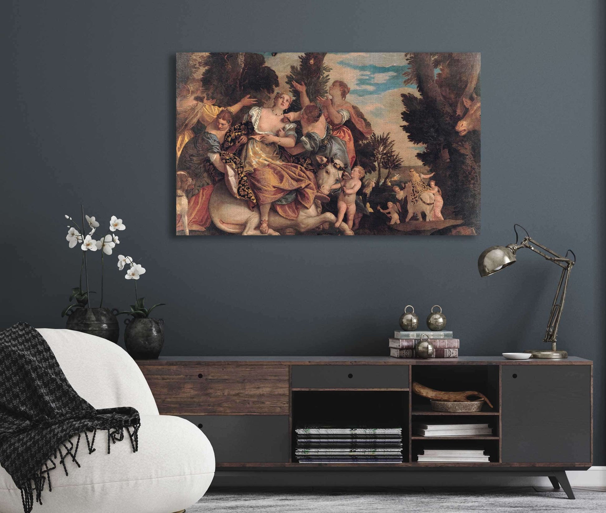 Rape Of Europa Between And by Paolo Veronese