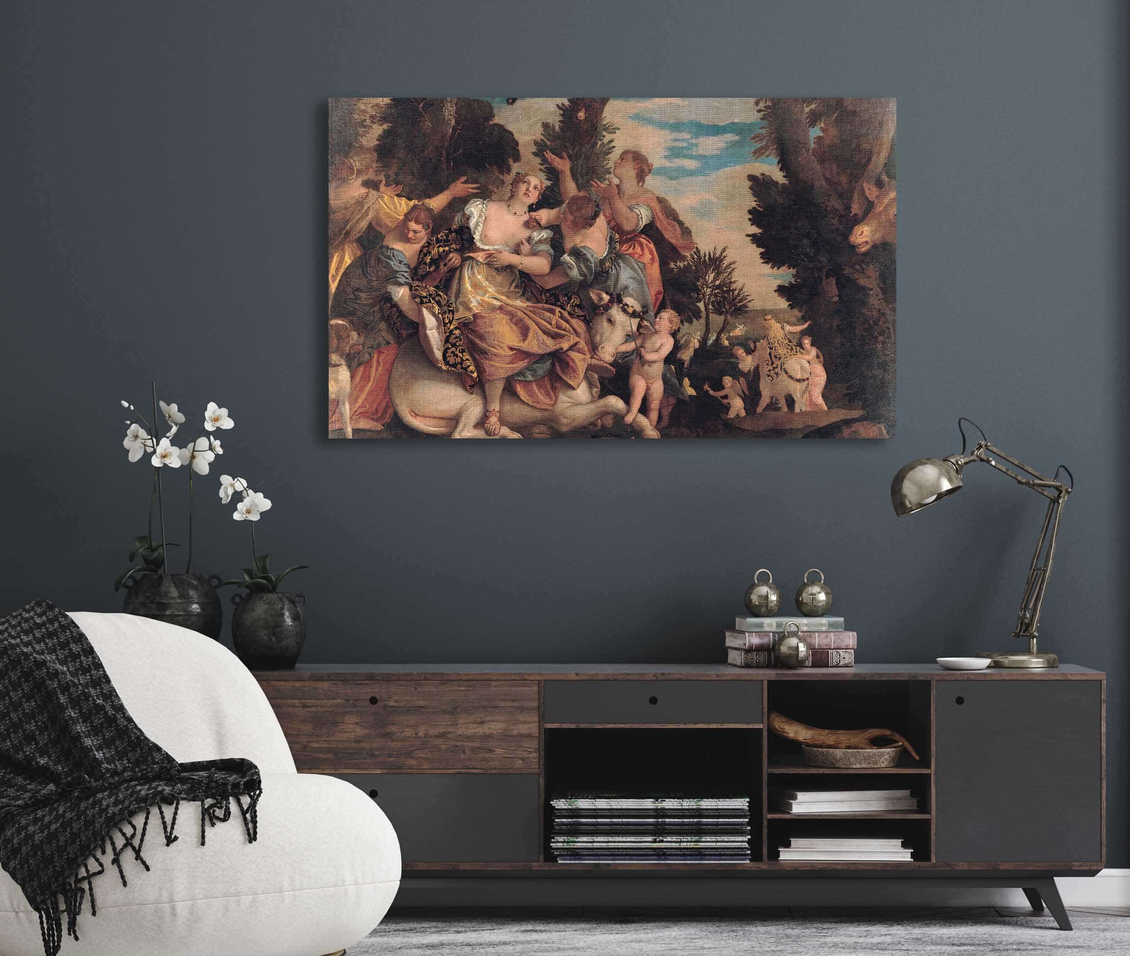 Rape Of Europa Between And by Paolo Veronese