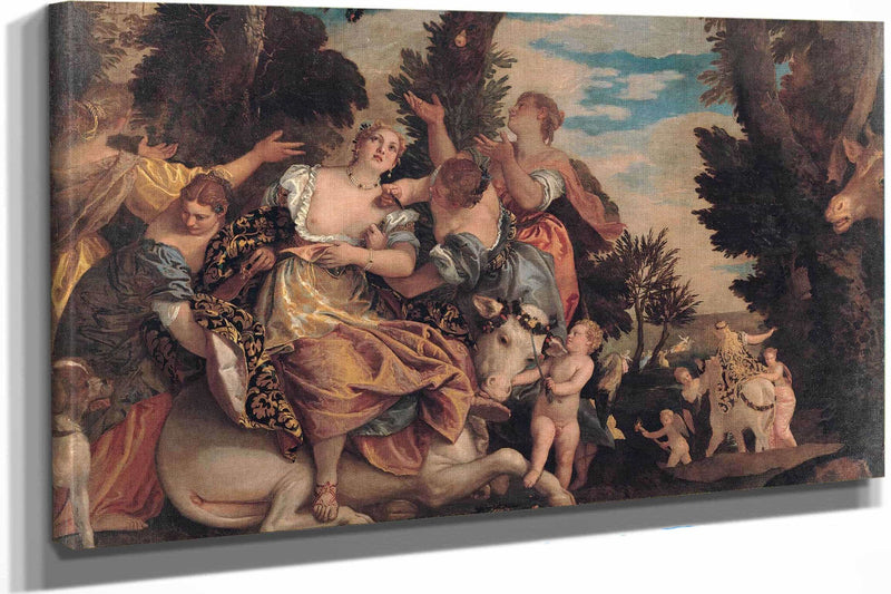 Rape Of Europa Between And by Paolo Veronese