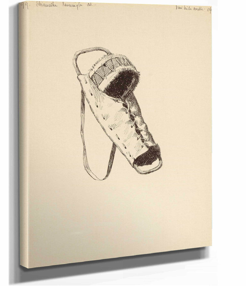 Rawhide Cradle Apache Illustration From The Song Of Hiawatha by Frederic Remington