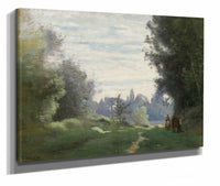 Rayons Du Matin La Vache Allant Aux Champs by Jean Baptiste Camille Corot