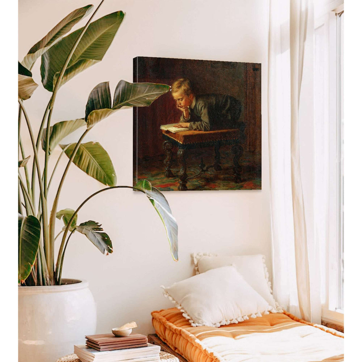 Reading Boy by Eastman Johnson