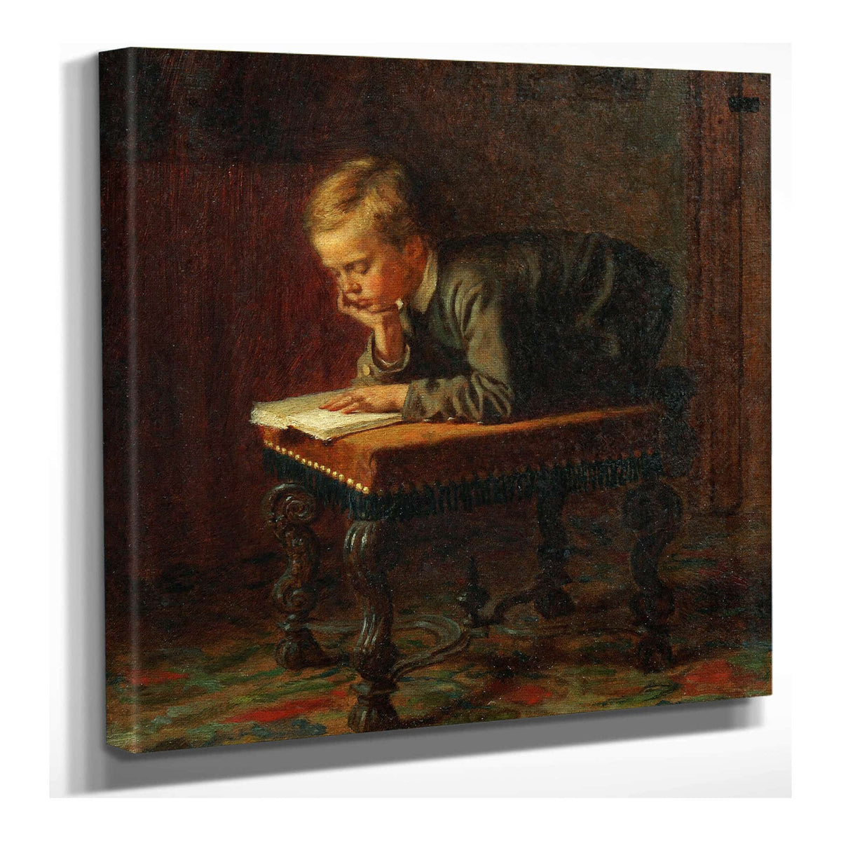 Reading Boy by Eastman Johnson