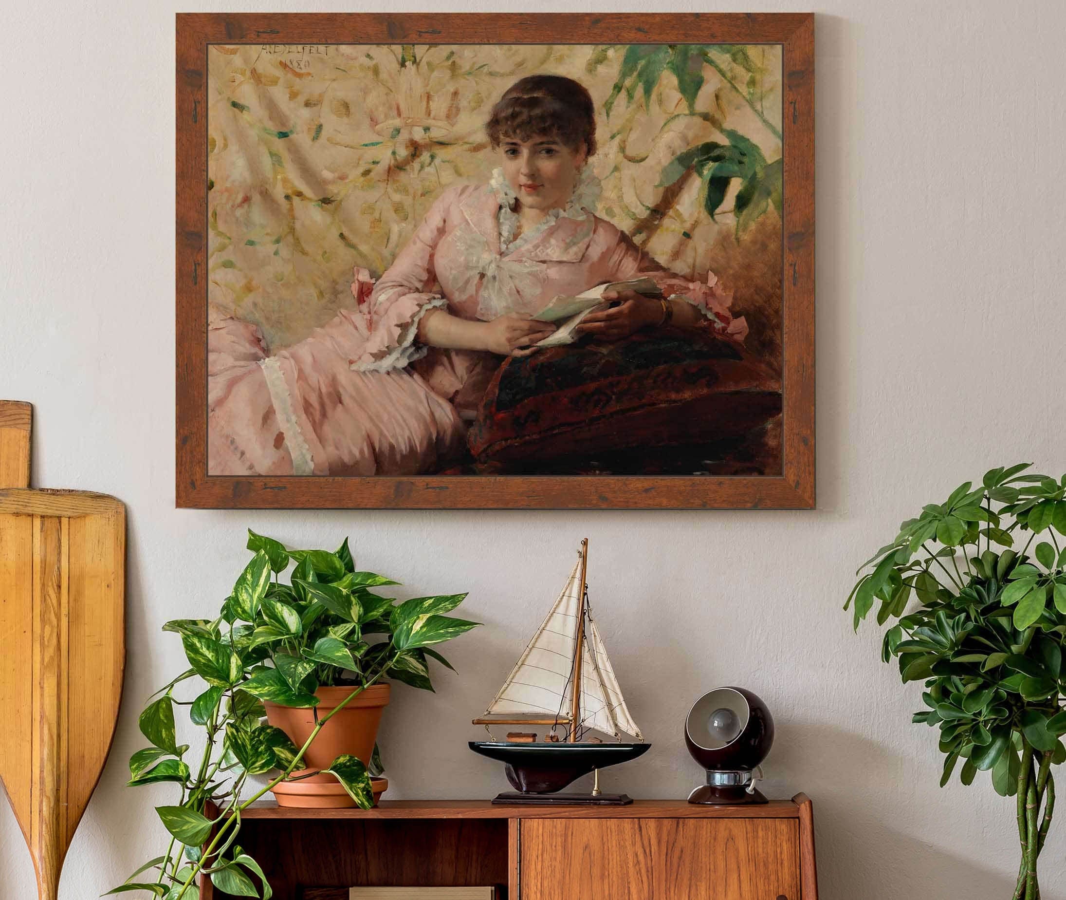 Reading Parisienne by Albert Edelfelt