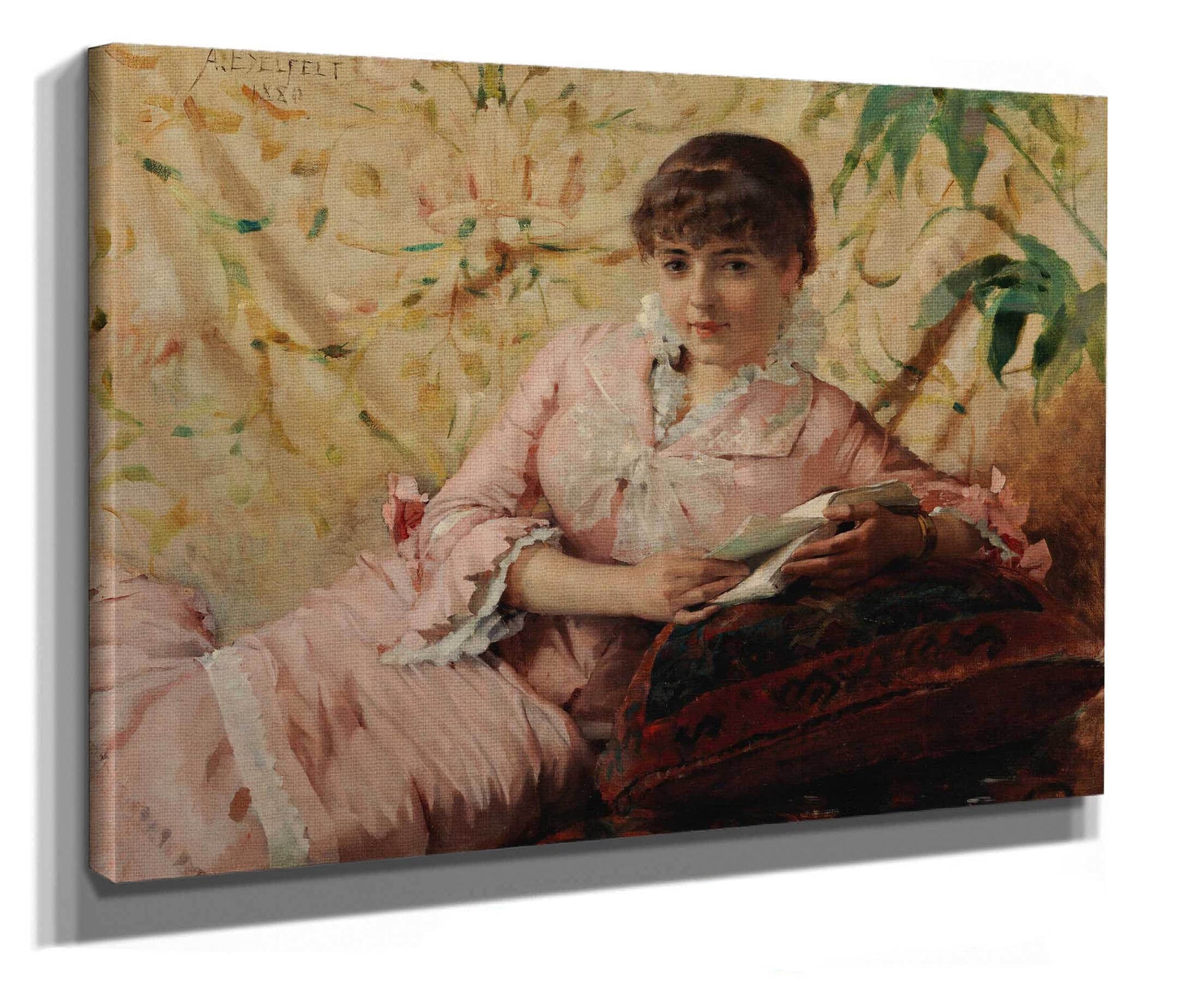 Reading Parisienne by Albert Edelfelt