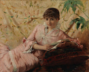 Reading Parisienne by Albert Edelfelt