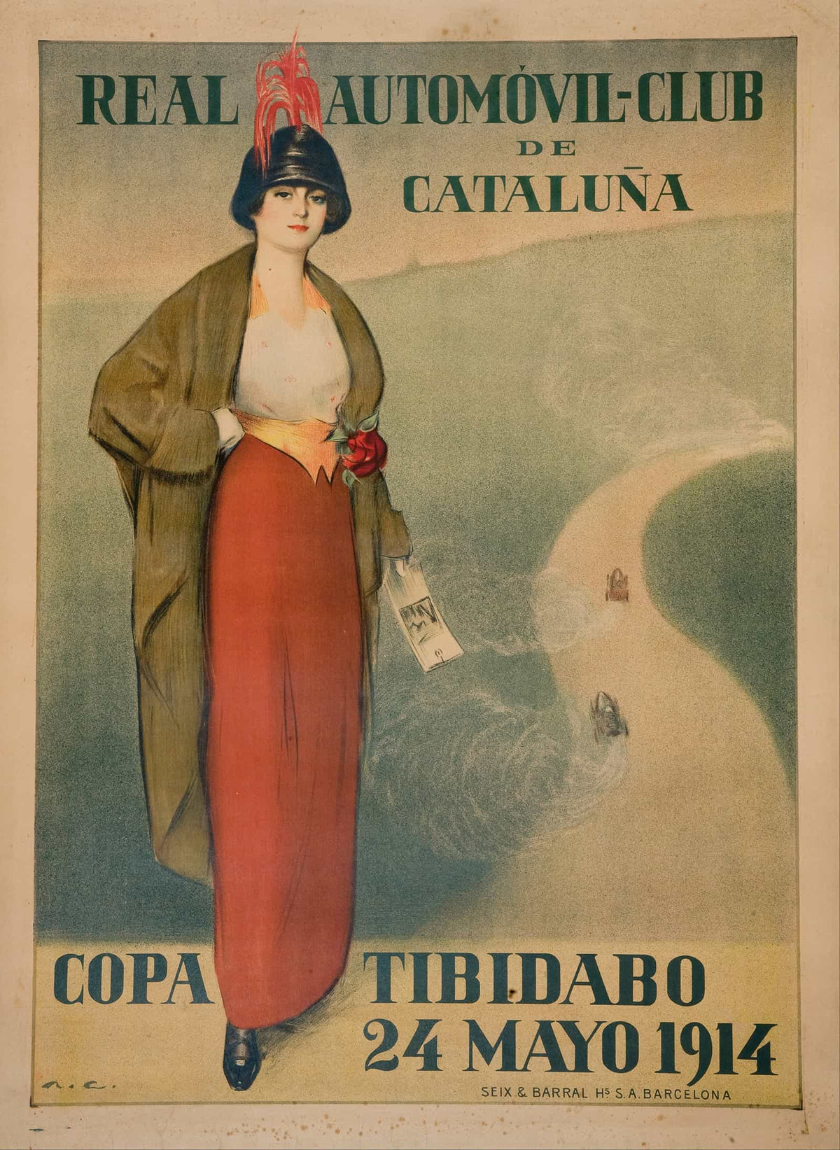 Real Automovil Club De Cataluna Copa Tibidabo by Ramon Casas