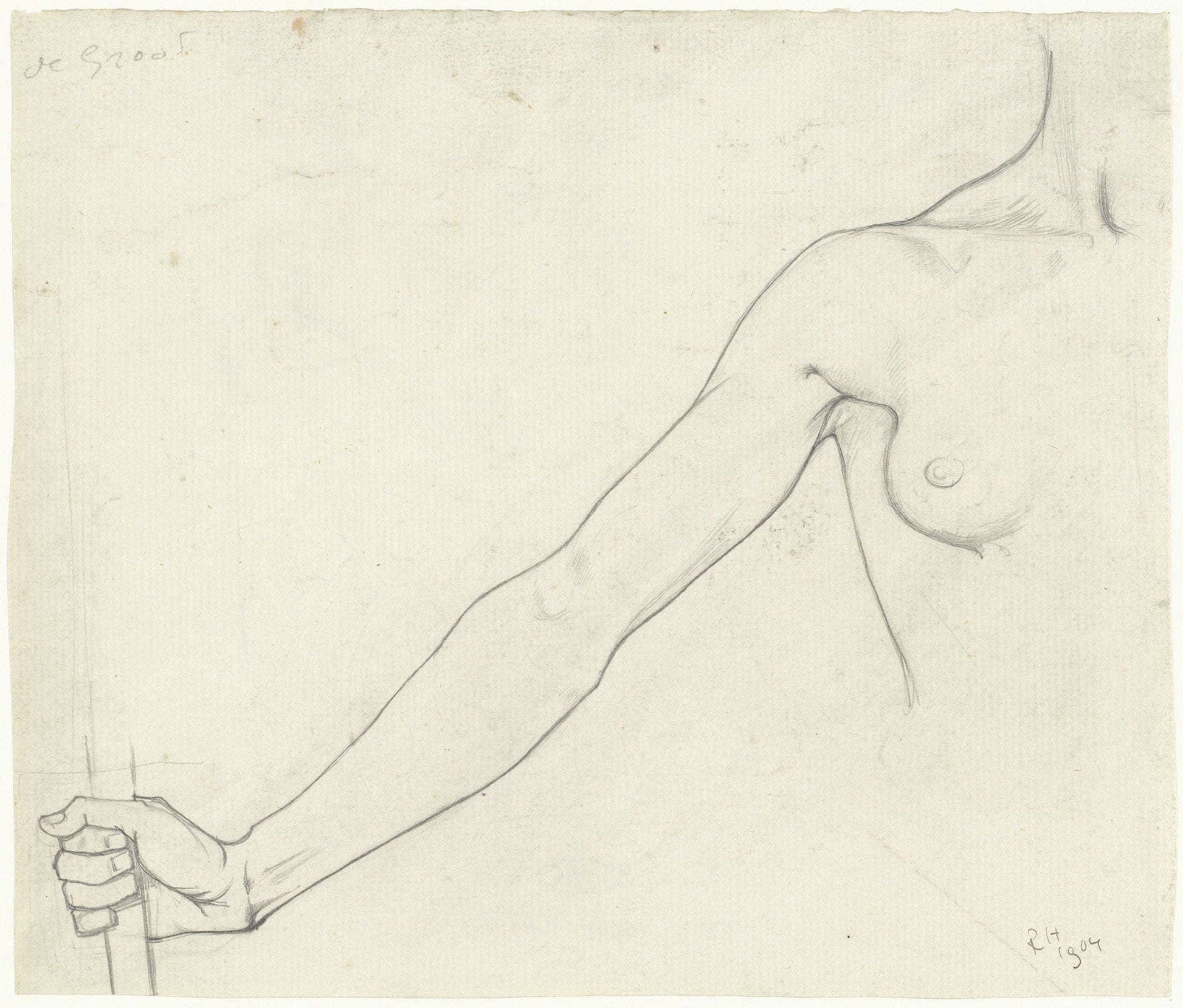 Rechterarm En Borst Van Een Vrouw by Richard Nicolaus Roland Holst