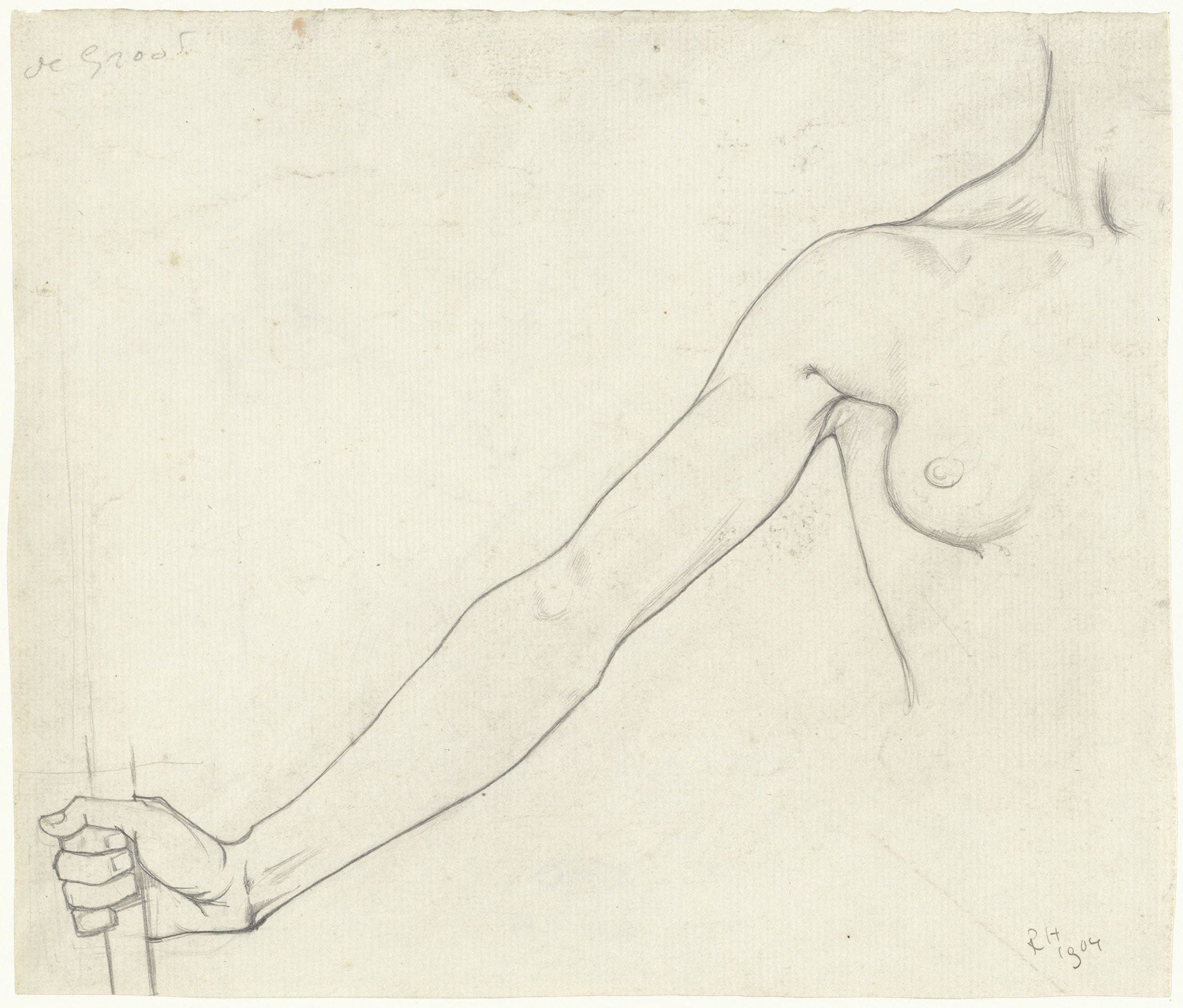 Rechterarm En Borst Van Een Vrouw by Richard Nicolaus Roland Holst