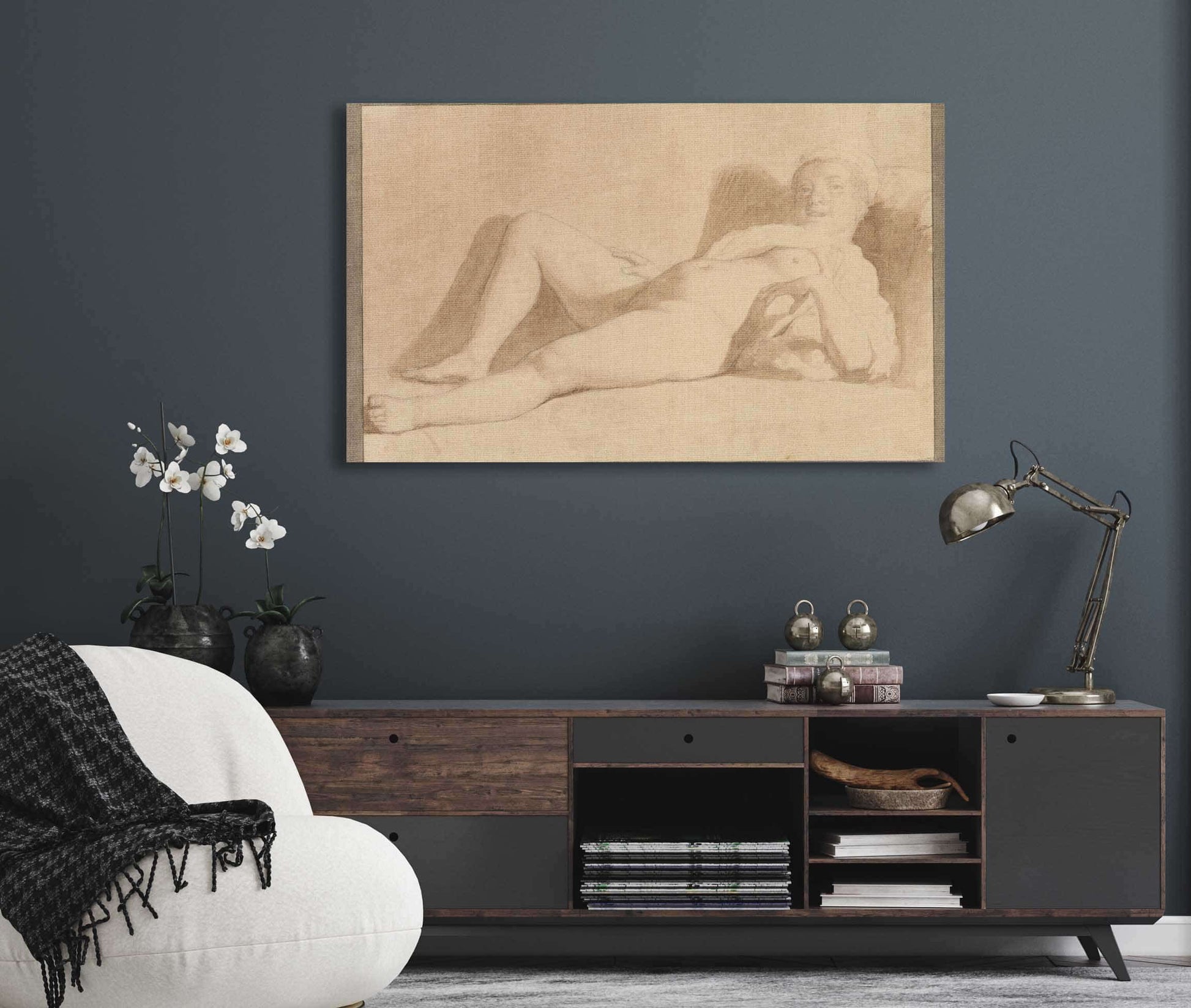Reclining Female Nude by Christoffer Wilhelm Eckersberg