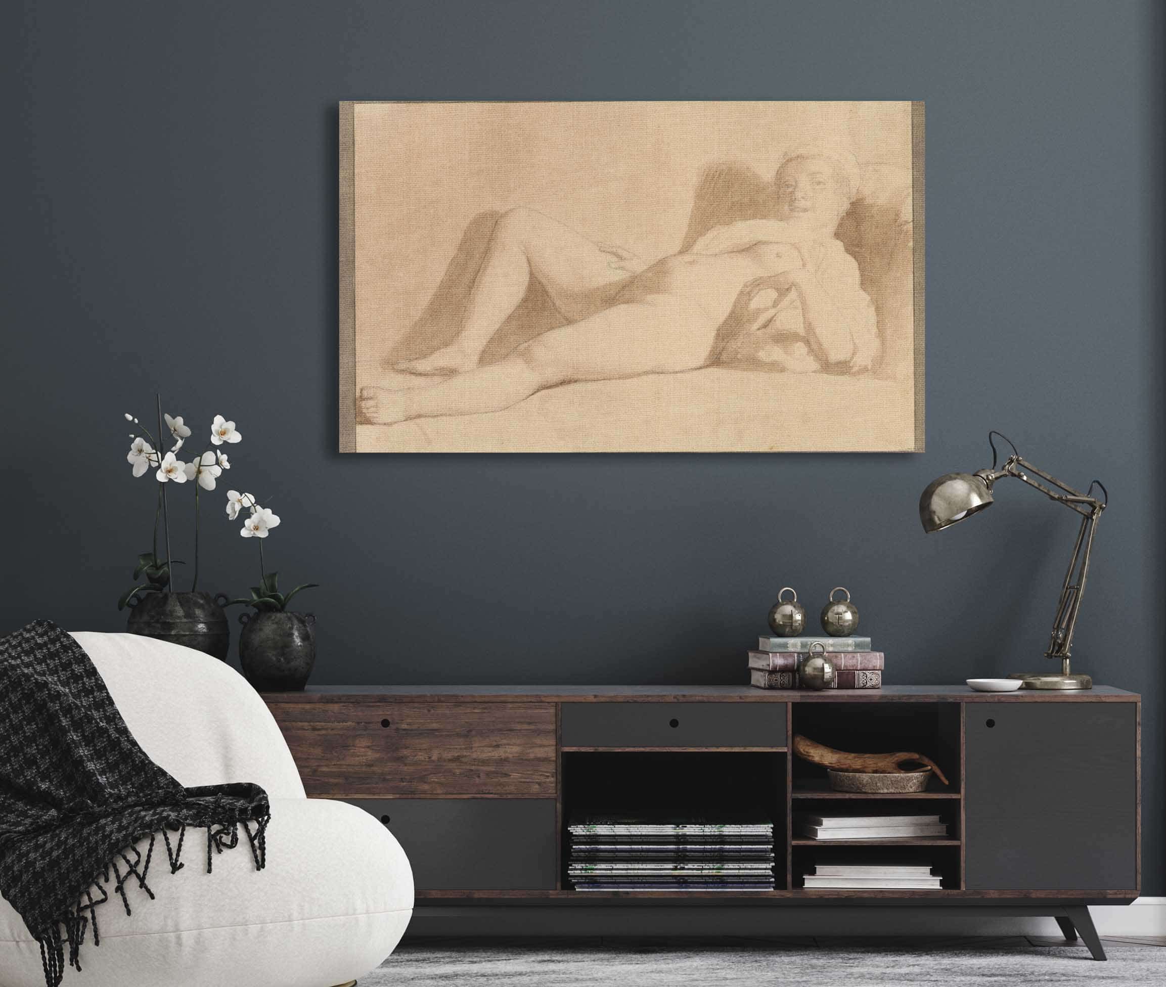 Reclining Female Nude by Christoffer Wilhelm Eckersberg