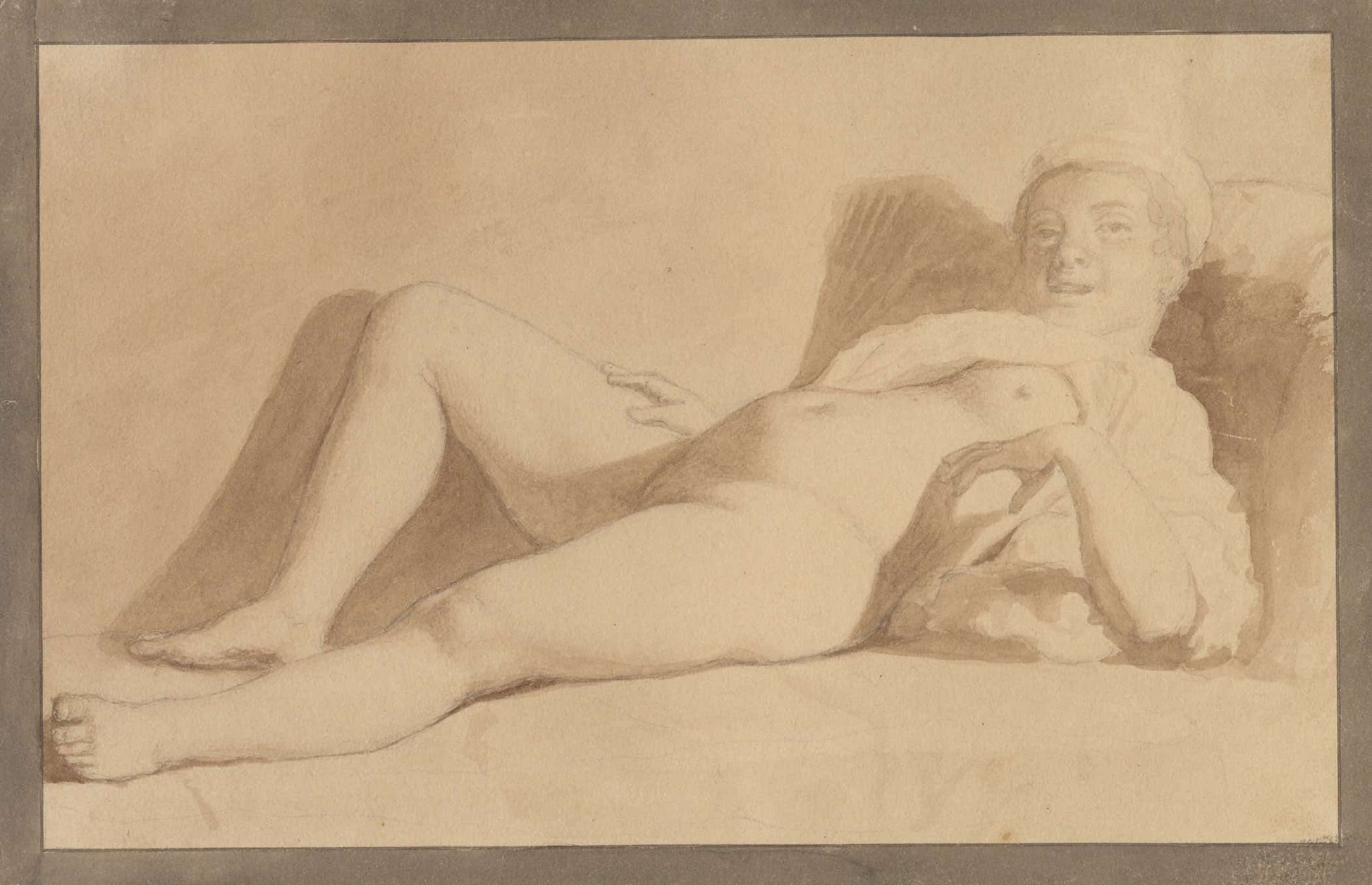Reclining Female Nude by Christoffer Wilhelm Eckersberg