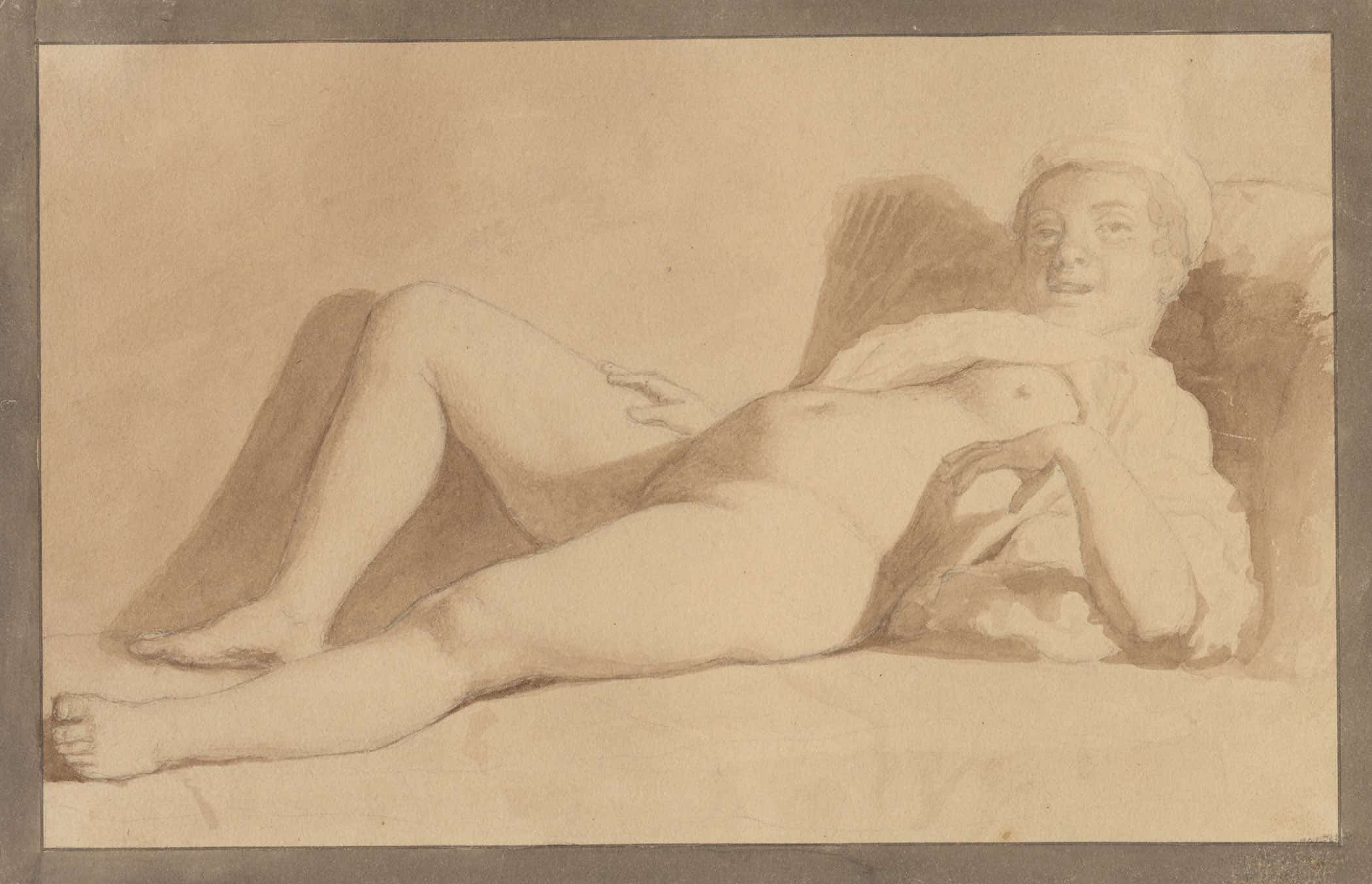 Reclining Female Nude by Christoffer Wilhelm Eckersberg