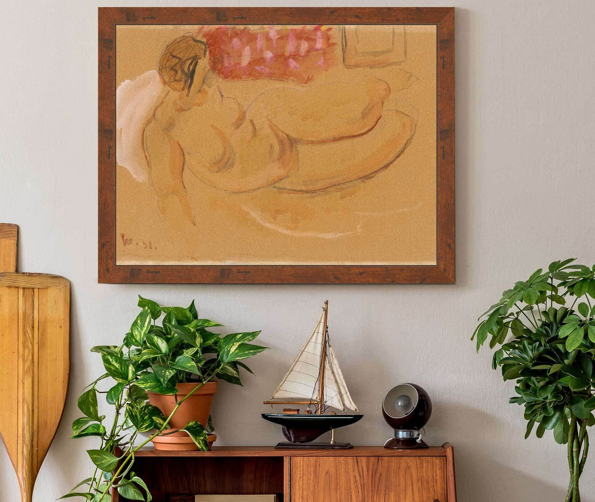 Reclining Female Nude by Cyprian Majernik