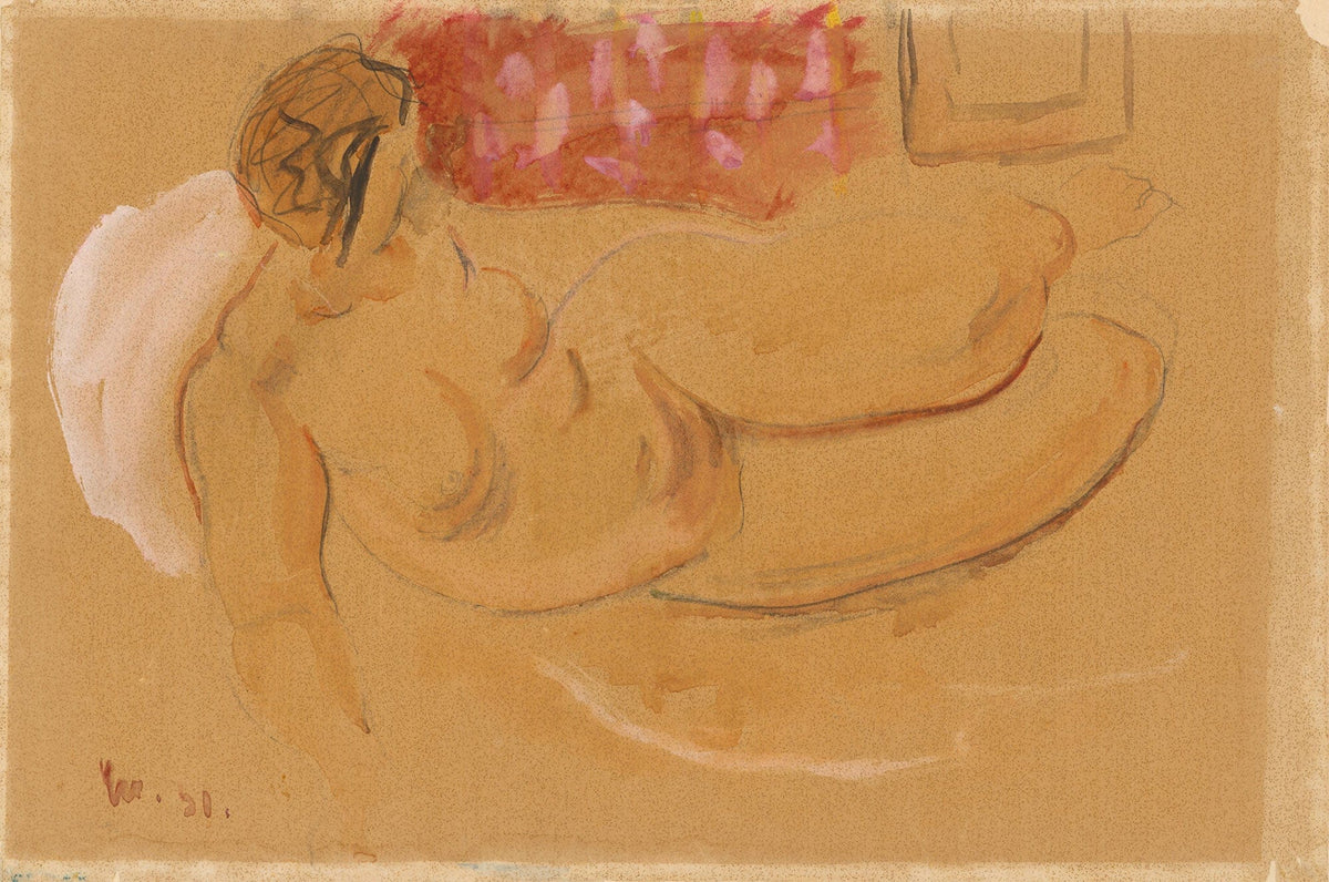 Reclining Female Nude by Cyprian Majernik