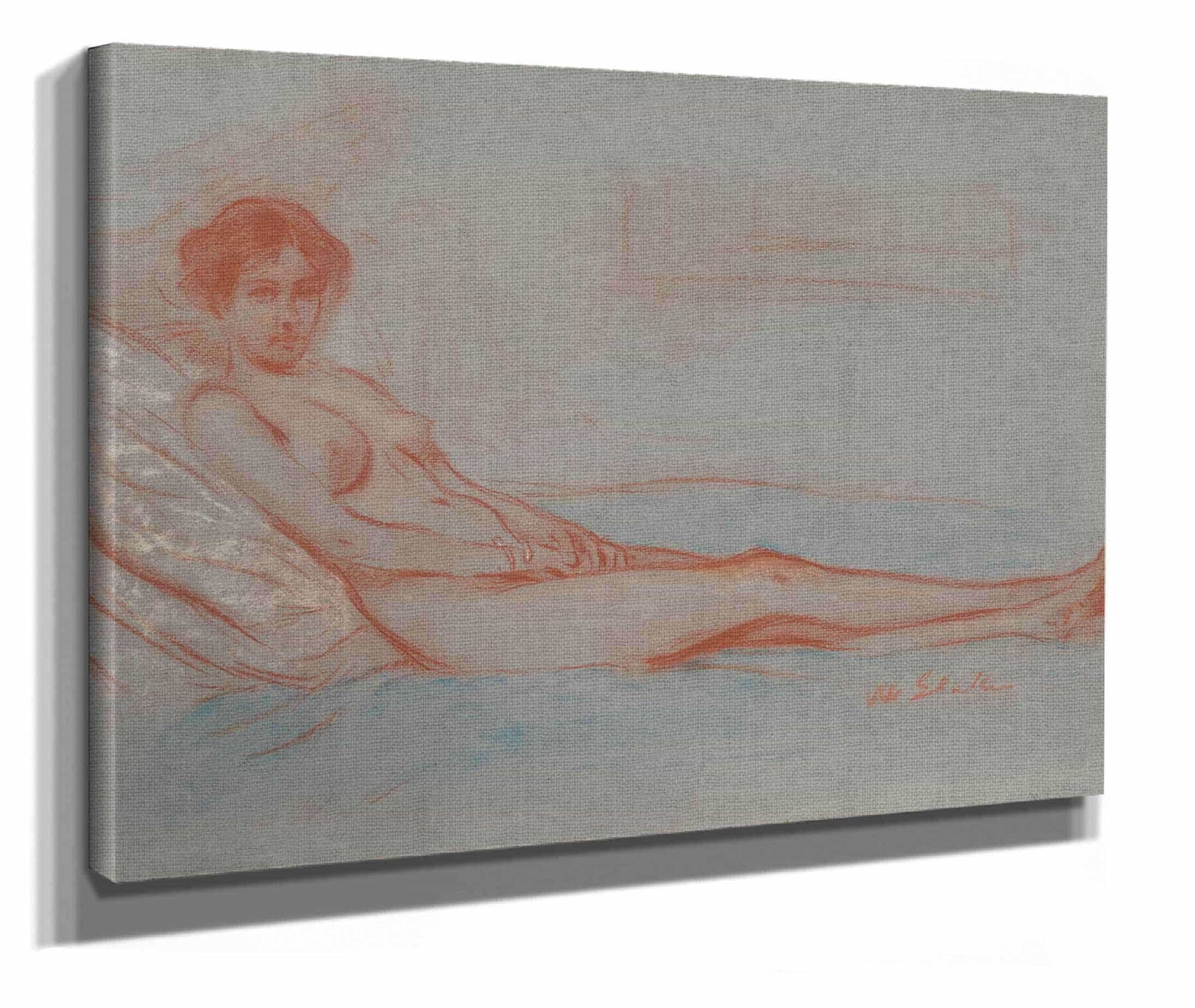 Reclining Female Nude by William James Glackens