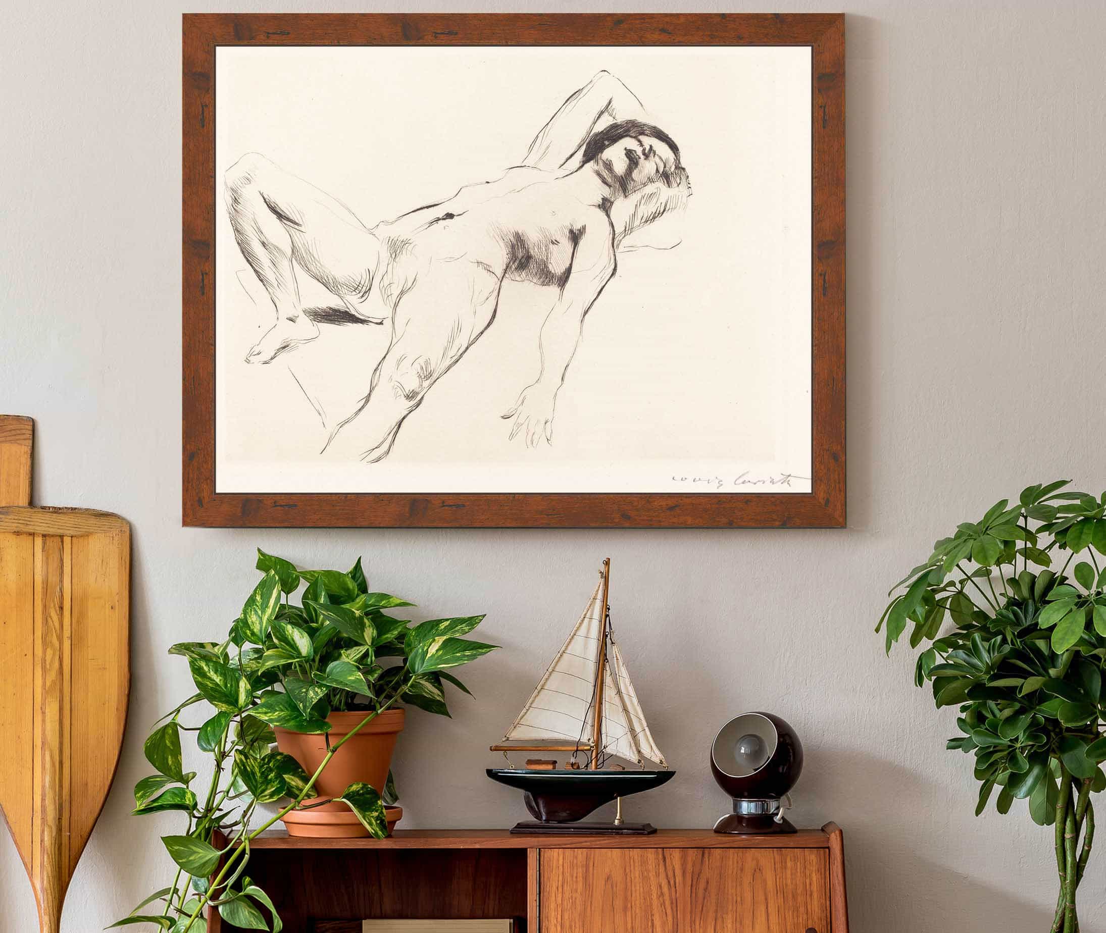 Reclining Female Nude I Liegender Weiblicher Akt I by Lovis Corinth