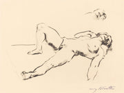 Reclining Female Nude Ii Liegender Weiblicher Akt Ii by Lovis Corinth