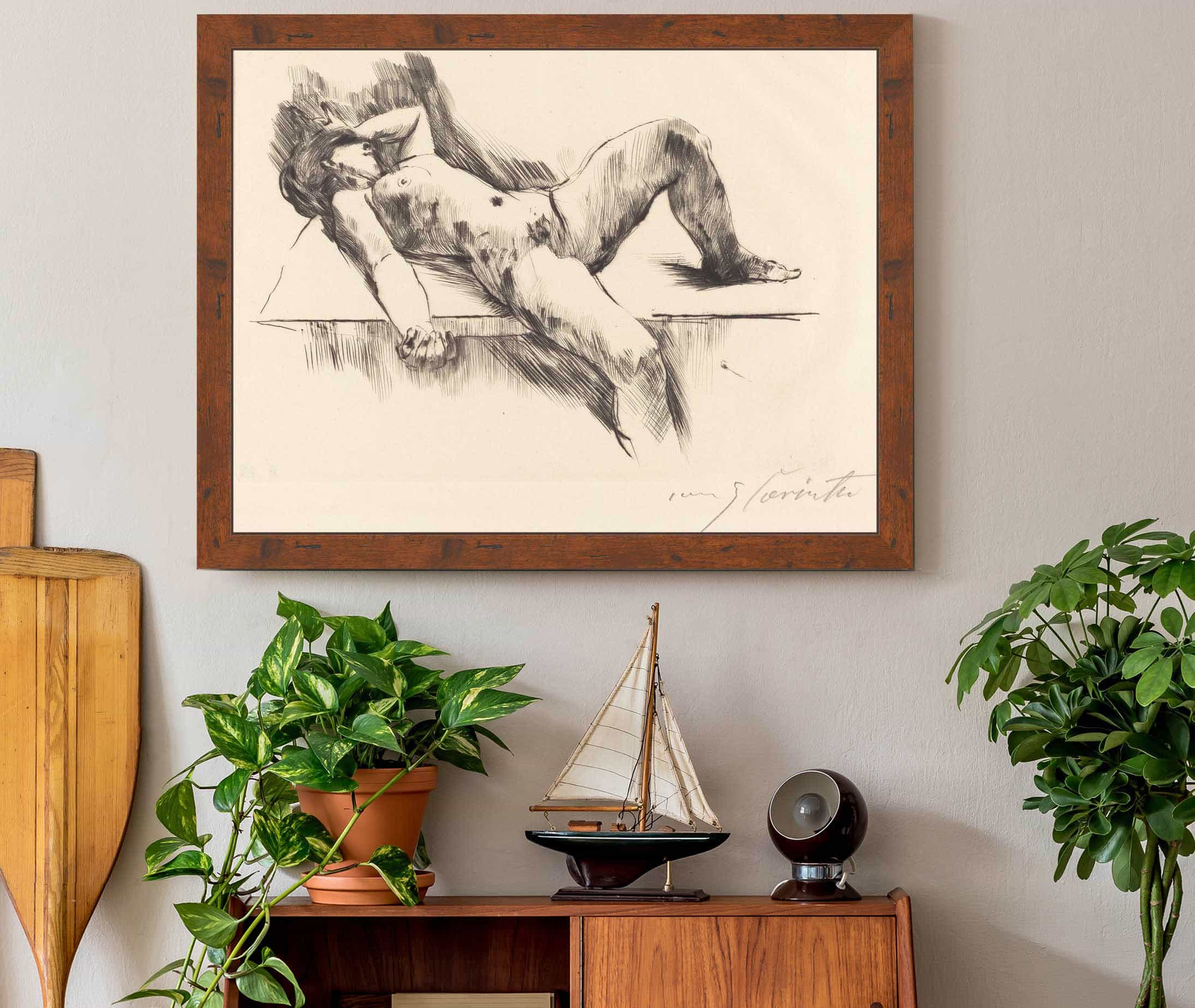 Reclining Female Nude Iii Liegender Weiblicher Akt Iii by Lovis Corinth