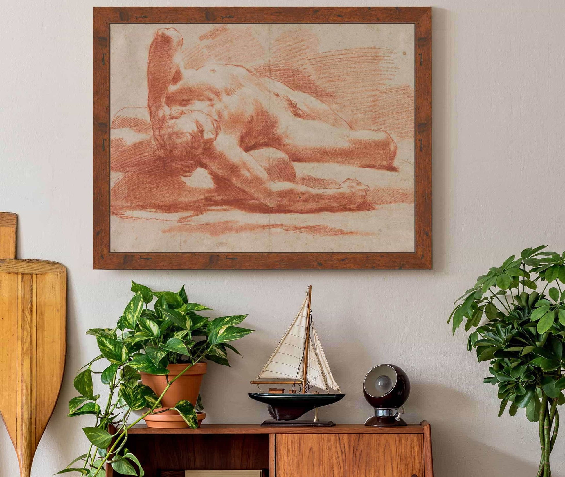 Reclining Male Nude Second Half Th Century by Gaetano Gandolfi