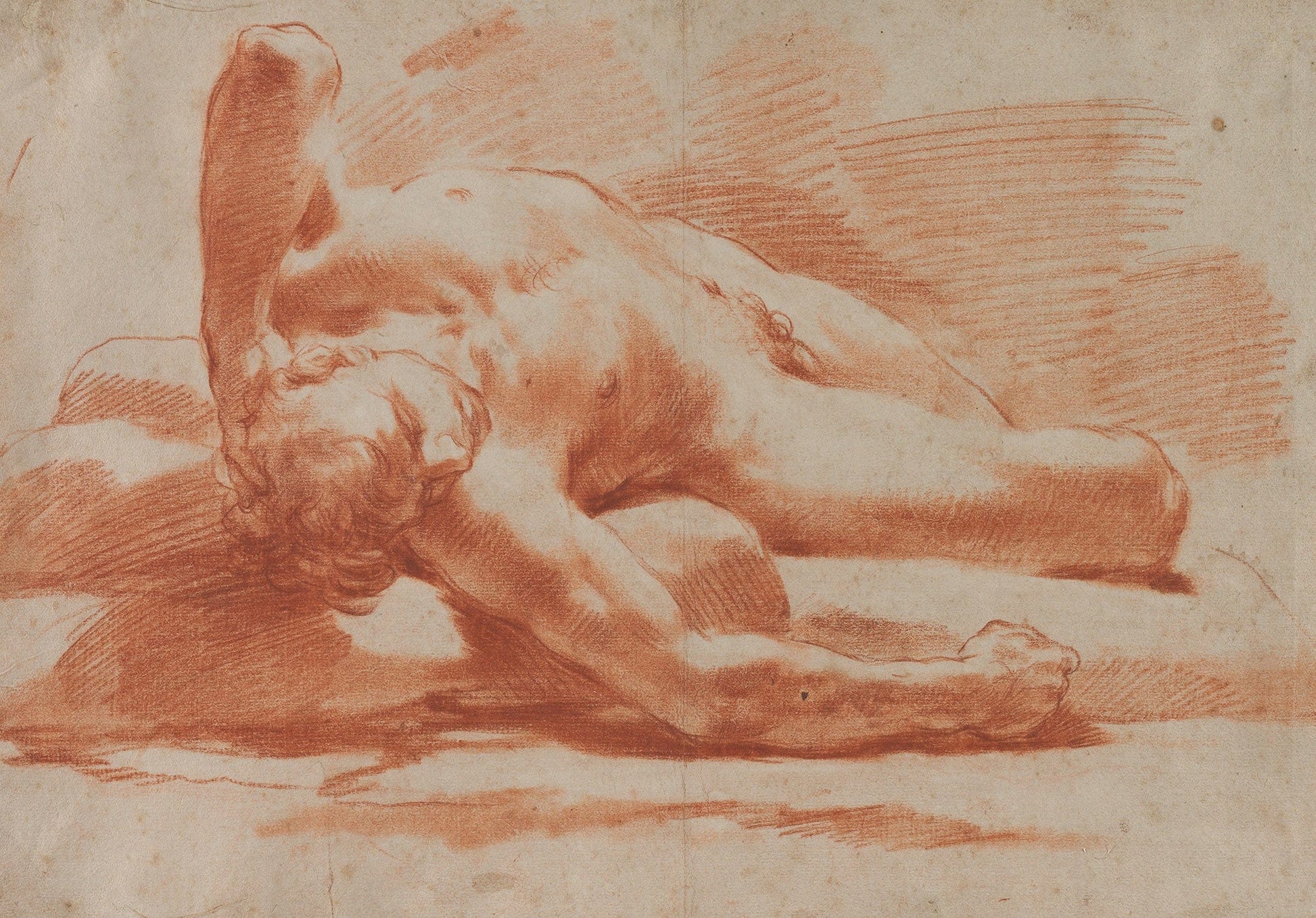 Reclining Male Nude Second Half Th Century by Gaetano Gandolfi